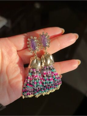 Kendra Scott Decker Tassel Earrings - Purple Multi